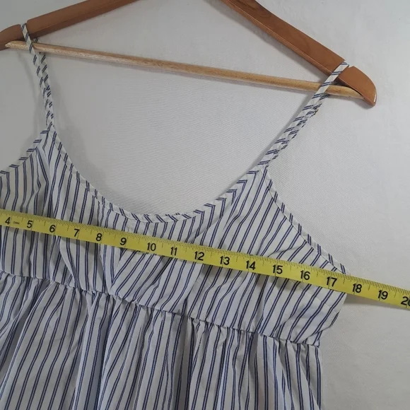J.Crew Striped Cotton Babydoll Cami – Adjustable Straps, Size XL - Picture 7 of 8